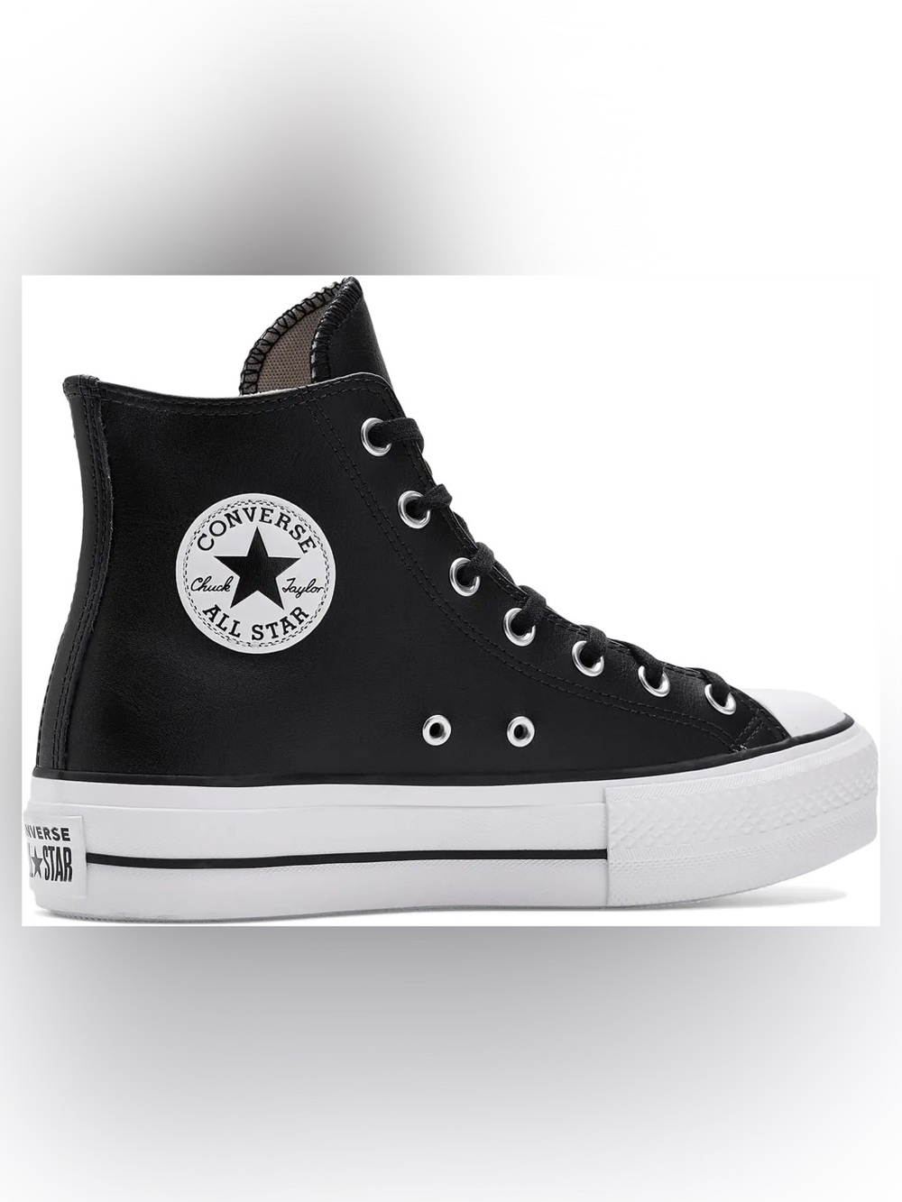 Converse Chuck Taylor All Star High Top Black Leather Sneakers